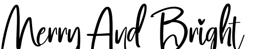 Merry And Bright Font Image