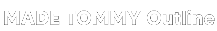 MADE TOMMY Outline Font Image