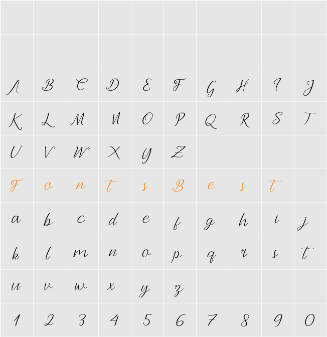 Andella Character Map