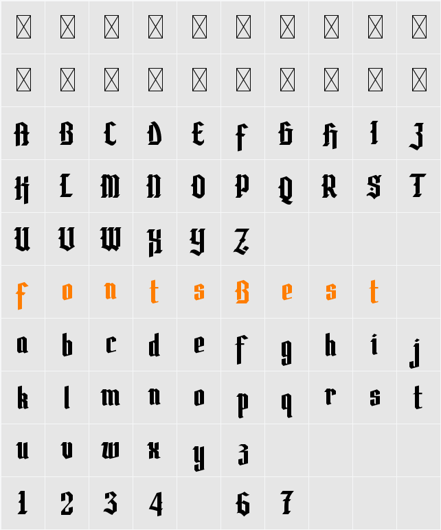 Aksara Murka Character Map