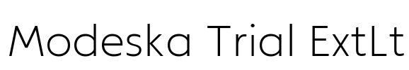 Modeska Trial ExtLt Font Image