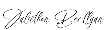 Juliethon Berllyan Font Image