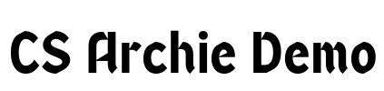 CS Archie Demo Font Image