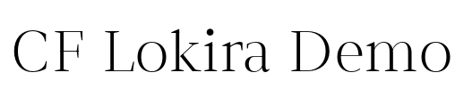 CF Lokira Demo Font Image