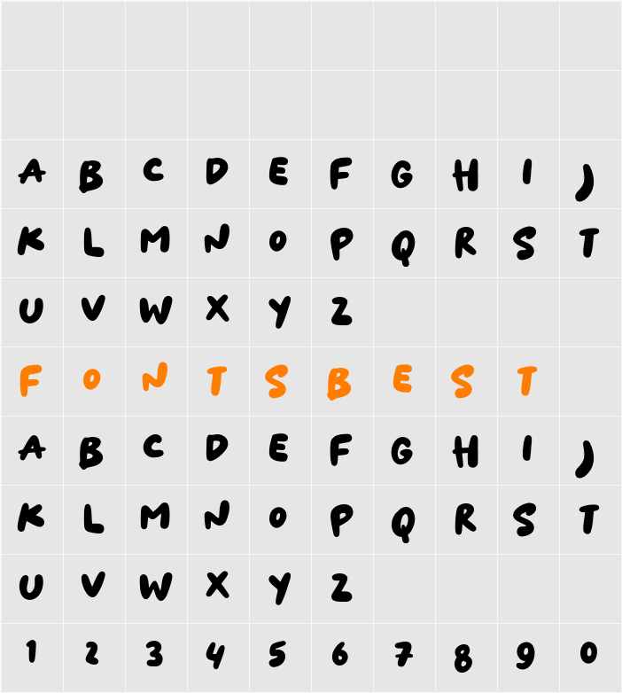 Sawer Character Map