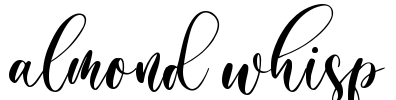 almond whisp Font Image
