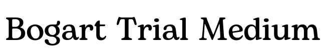 Bogart Trial Medium Font Image