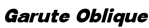 Garute Oblique Font Image