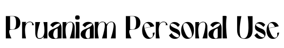 Pruaniam Personal Use Font Image