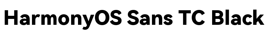 HarmonyOS Sans TC Black Font Image