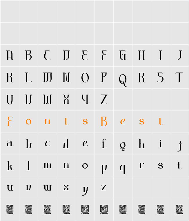 ANDROMEDA - Personal Use Character Map