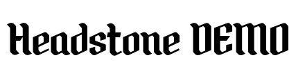 Headstone DEMO Font Image