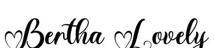 Bertha Lovely Font Image