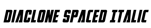 DiaClone Spaced Italic Font Image
