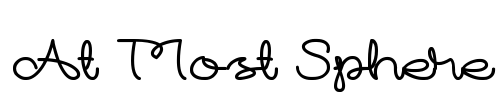 At Most Sphere Font Image