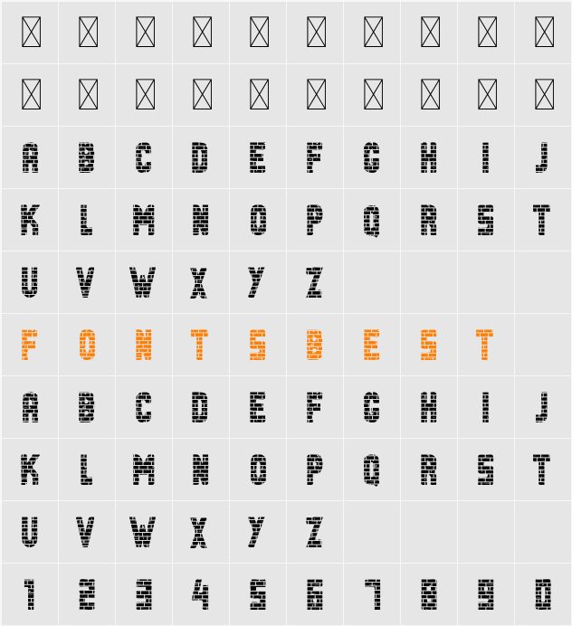 Fort Character Map