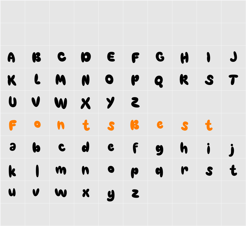 Beonty Demo Character Map