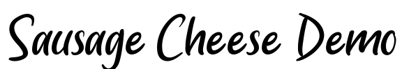 Sausage Cheese Demo Font Image