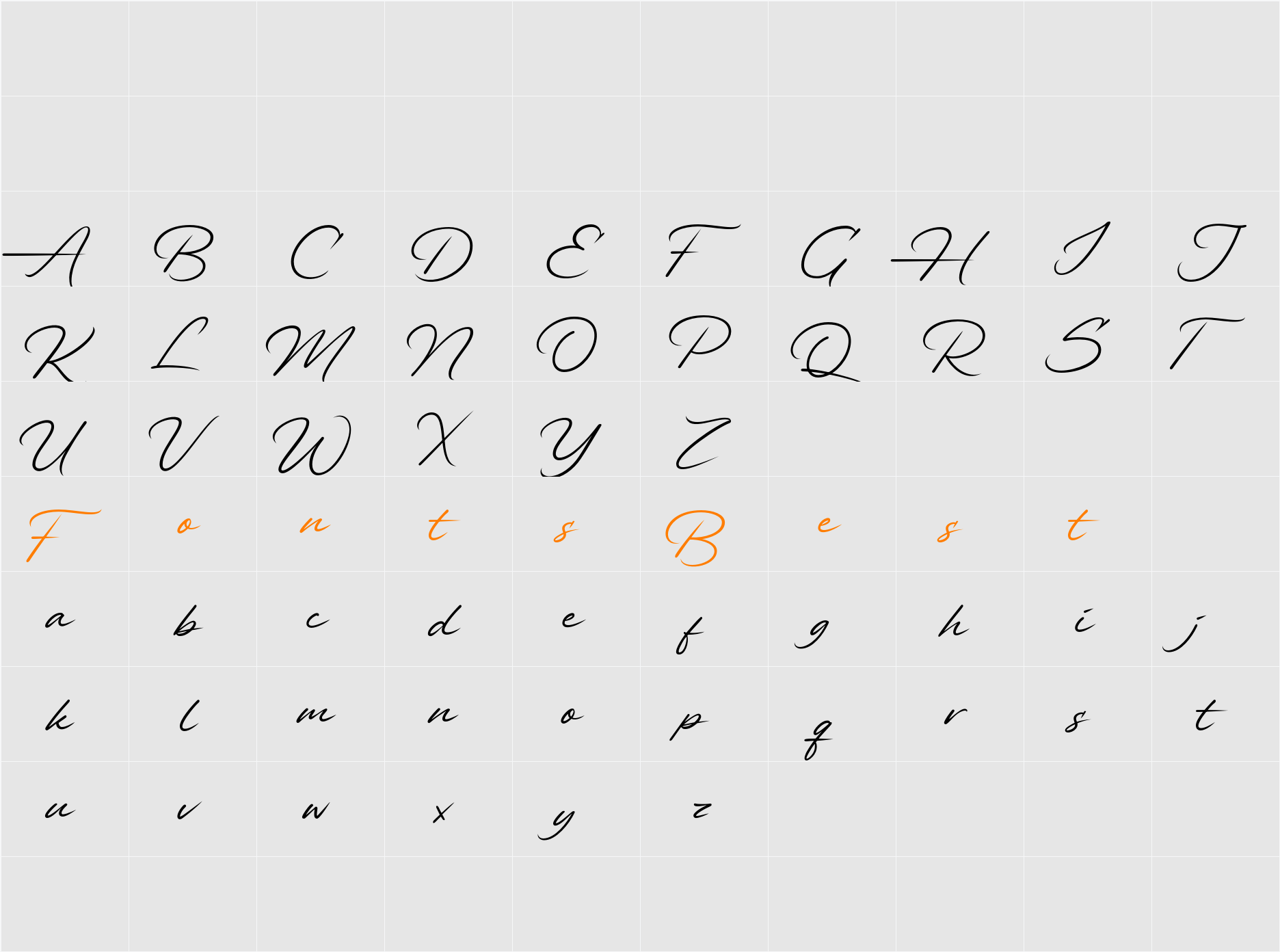 Alander Character Map
