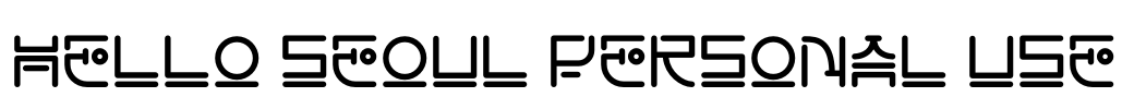 Hello Seoul Personal Use Font Image