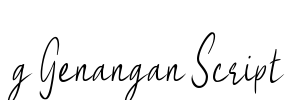 g Genangan Script Font Image