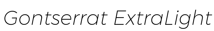 Gontserrat ExtraLight Font Image