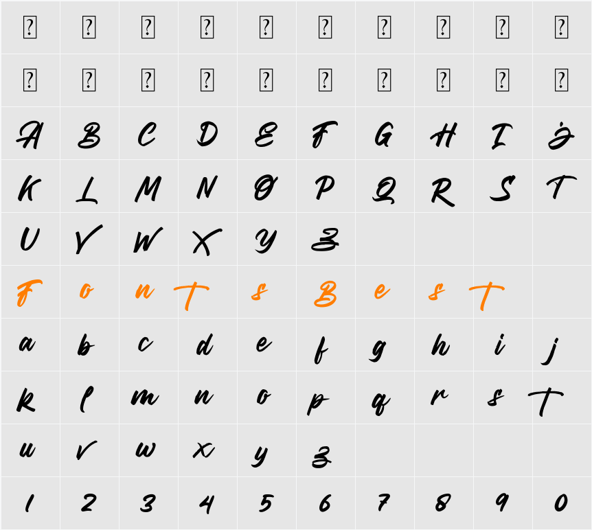 Qandaru Character Map