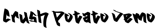 Crush Potato Demo Font Image