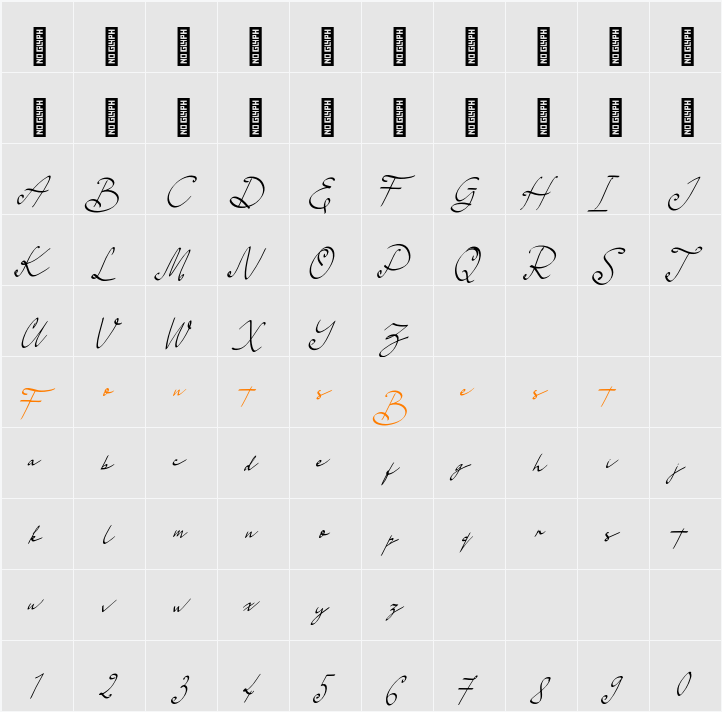 Kalimahita Personal Use Character Map