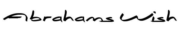 Abrahams Wish Font Image