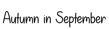 Autumn in September Font Image