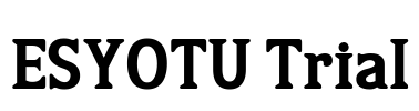 ESYOTU Trial Font Image