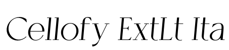 Cellofy ExtLt Ita Font Image