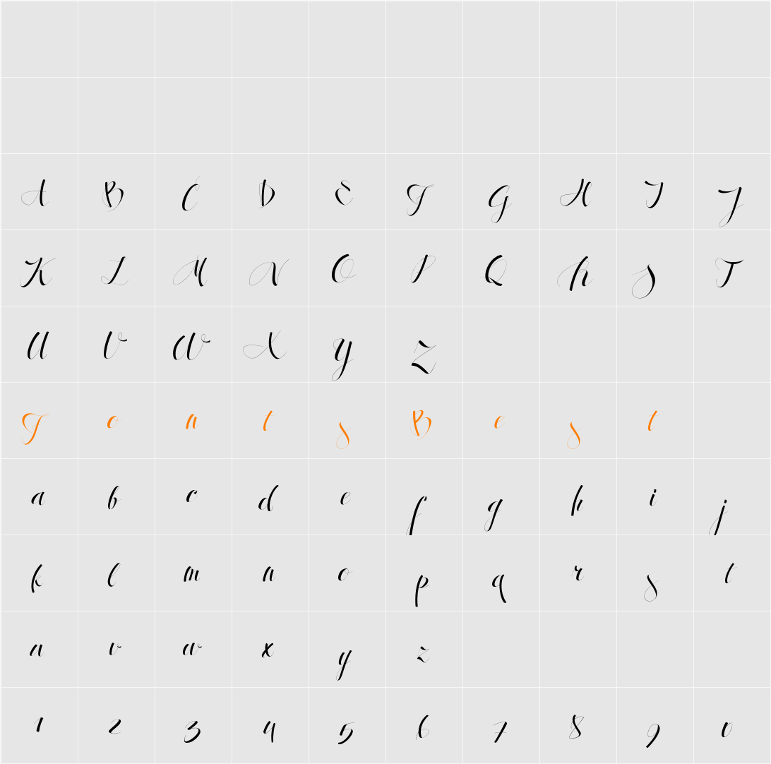 Antrokasdemo Character Map