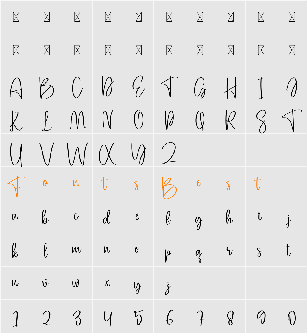 Stocky Character Map