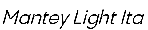 Mantey Light Ita Font Image