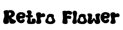 Retro Flower Font Image