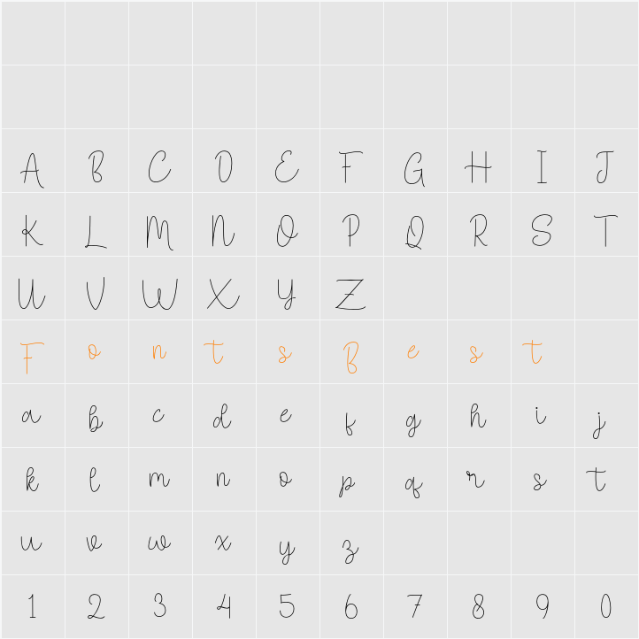 Autoscript Character Map