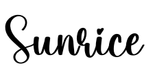 Sunrice Font Image