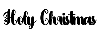 Holy Christmas Font Image