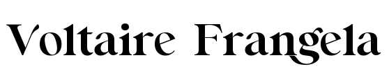 Voltaire Frangela Font Image