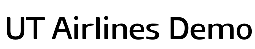 UT Airlines Demo Font Image