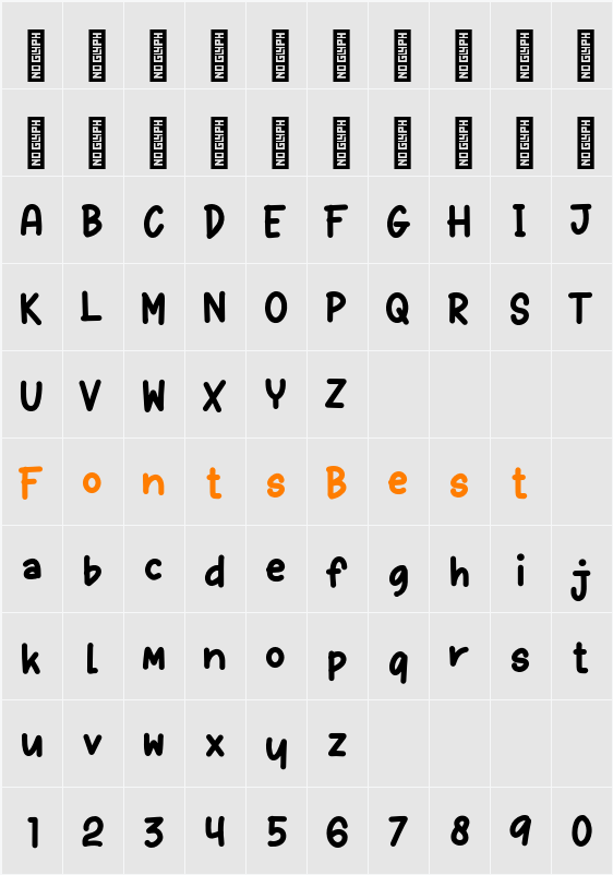 Romizie Personal Use Character Map