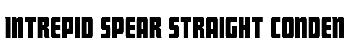Intrepid Spear Straight Conden Font Image