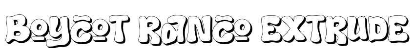 Boycot Ranco Extrude Font Image