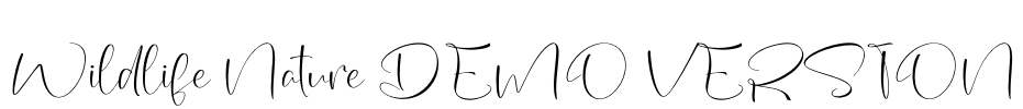 Wildlife Nature DEMO VERSION Font Image