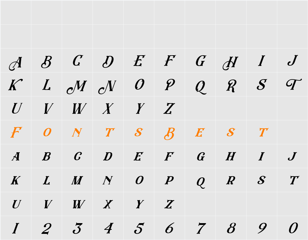 Eastwood Character Map