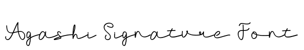 Agashi Signature Font