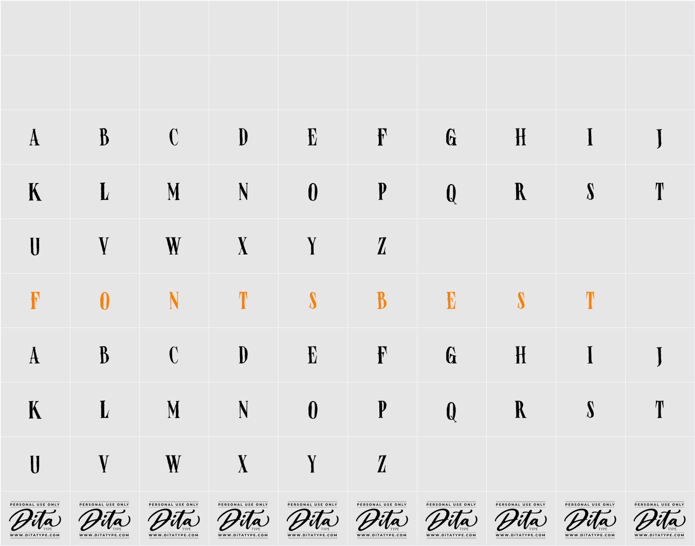 Devil Inside Personal Use Character Map