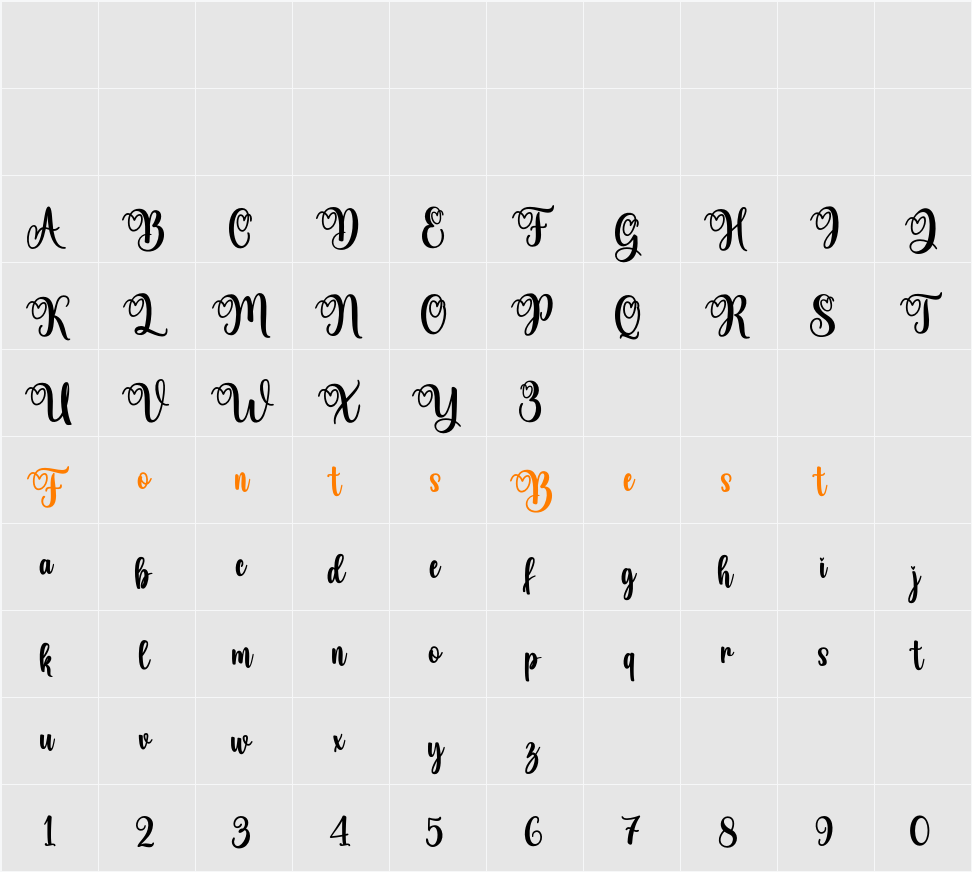 Amithes Character Map